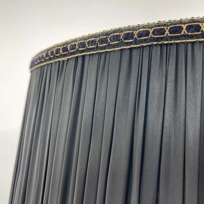 photo for sale Mid Century Brass, Onyx & Ebonized Wood Floor Lamp, Italy