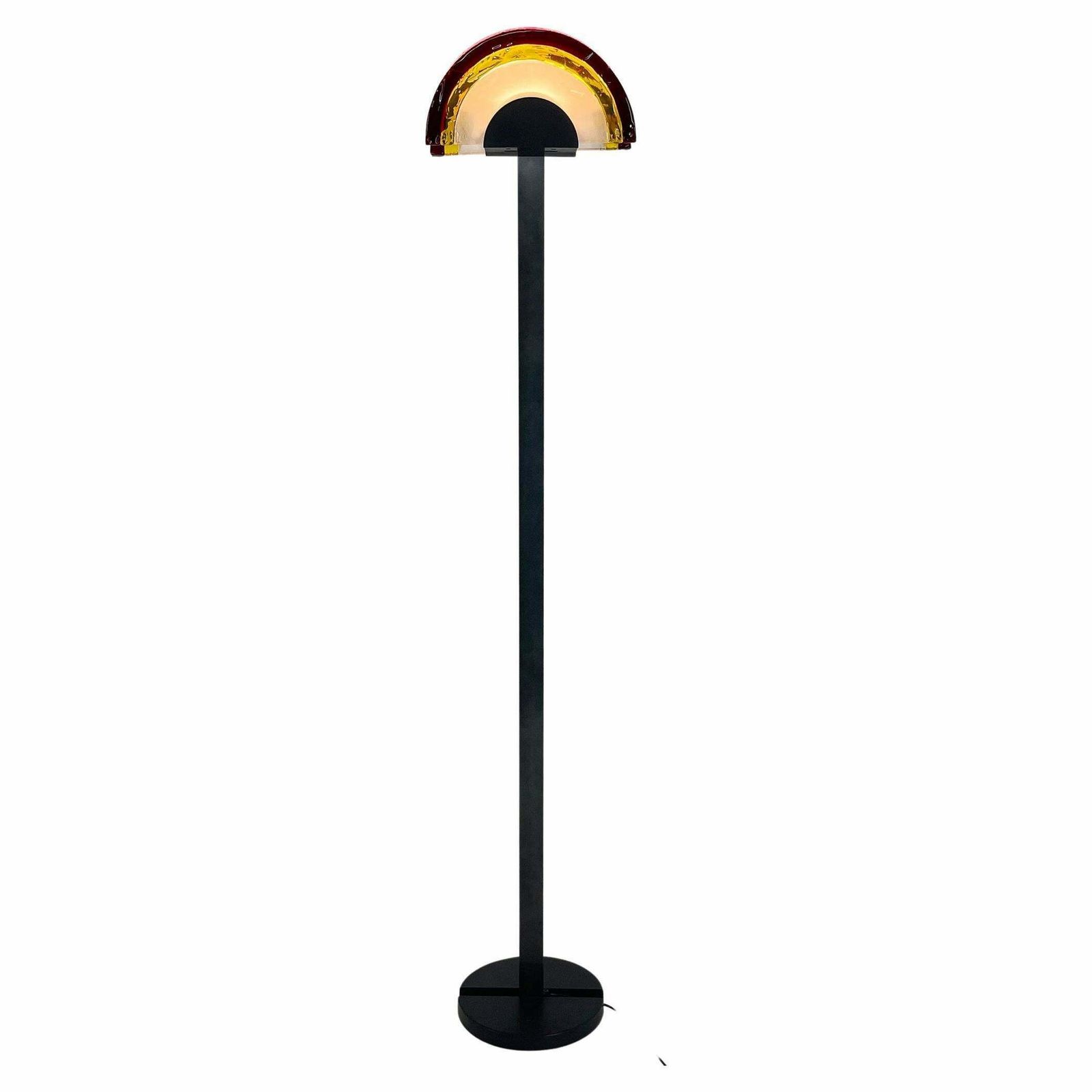 Rare 1980''S Italian Av Mazzega Floor Lamp, Labelled, With Monogram