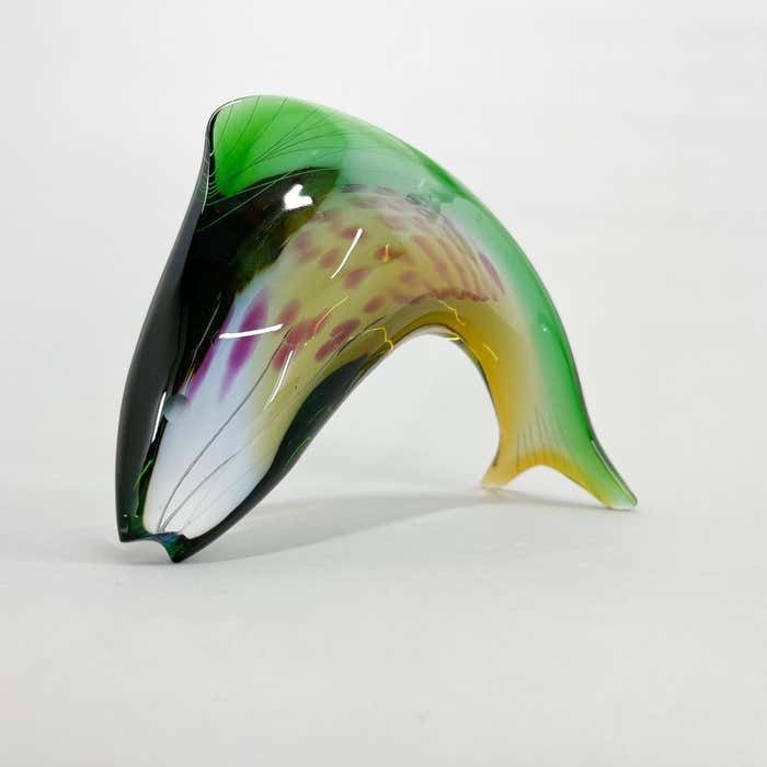 1960's Art Glass Fish Designed By Stanislav Honzík For Nový Bor Glassworks photo Art