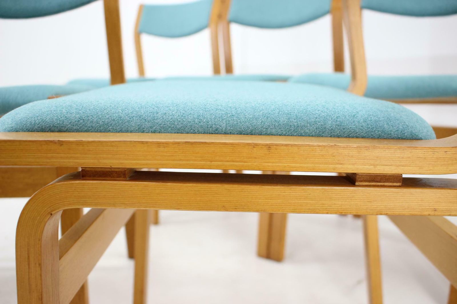 Furniture 1960s Set Of 6 Bentwood Dining Chairs, Denmark photo