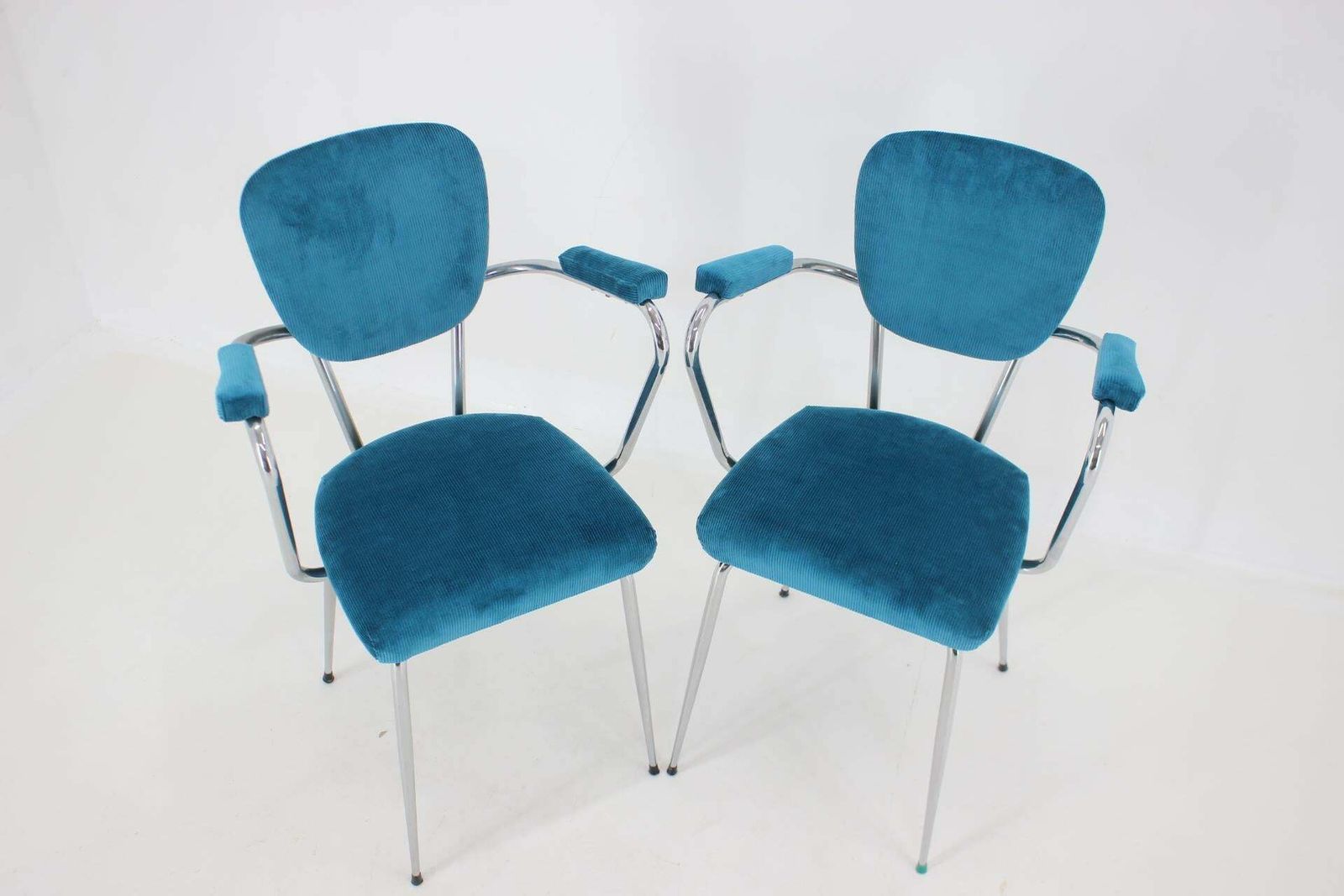 photo for sale 1960s Pair Of Italian Armchairs In Needlecord