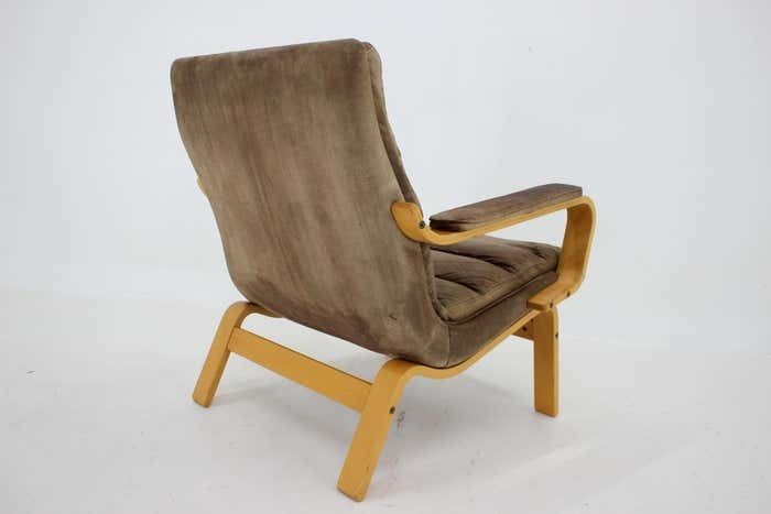 1970s Yngve Ekström "Contino" Leather Armchair, Sweden photo vintage