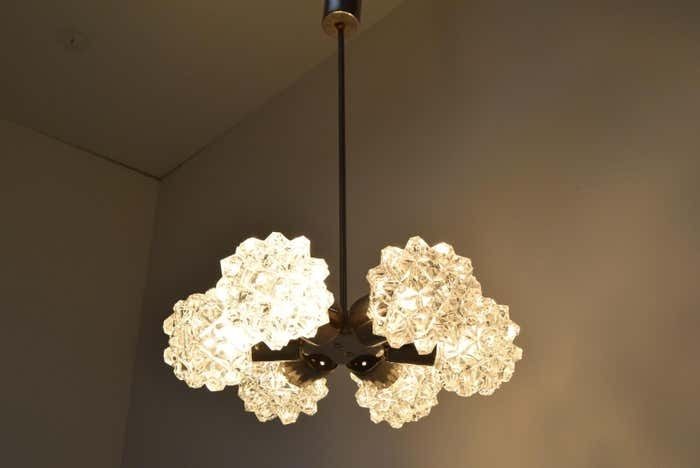 photo for sale Set Of Two Chandeliers By Kamenicky Senov, 1970's