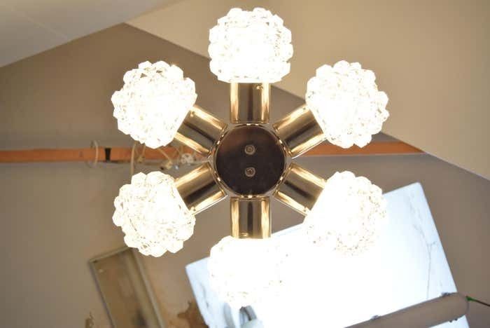 1099.0 Set Of Two Chandeliers By Kamenicky Senov, 1970's photo