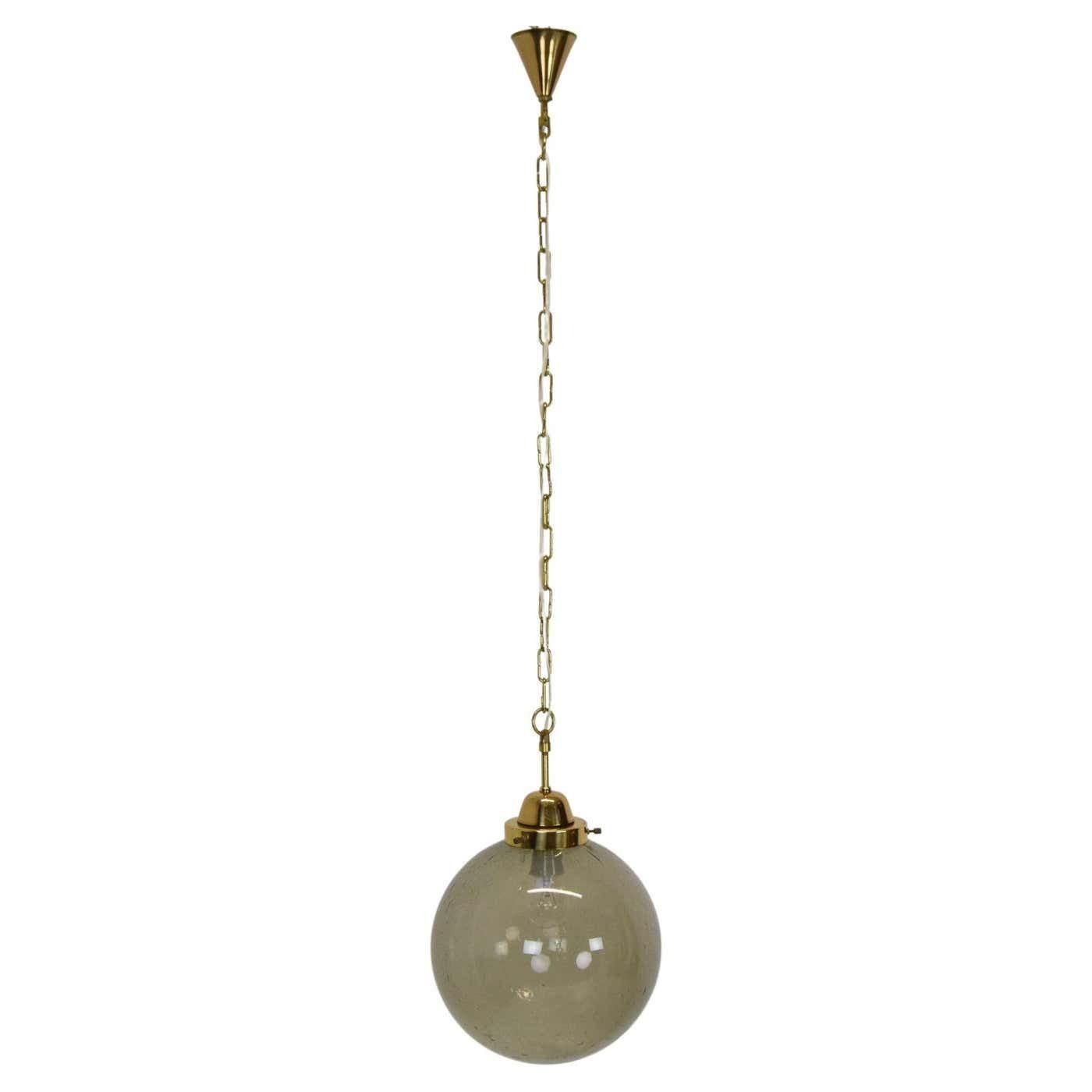 Mid Century Glass Pendant, Kamenicky Senov, 1960's