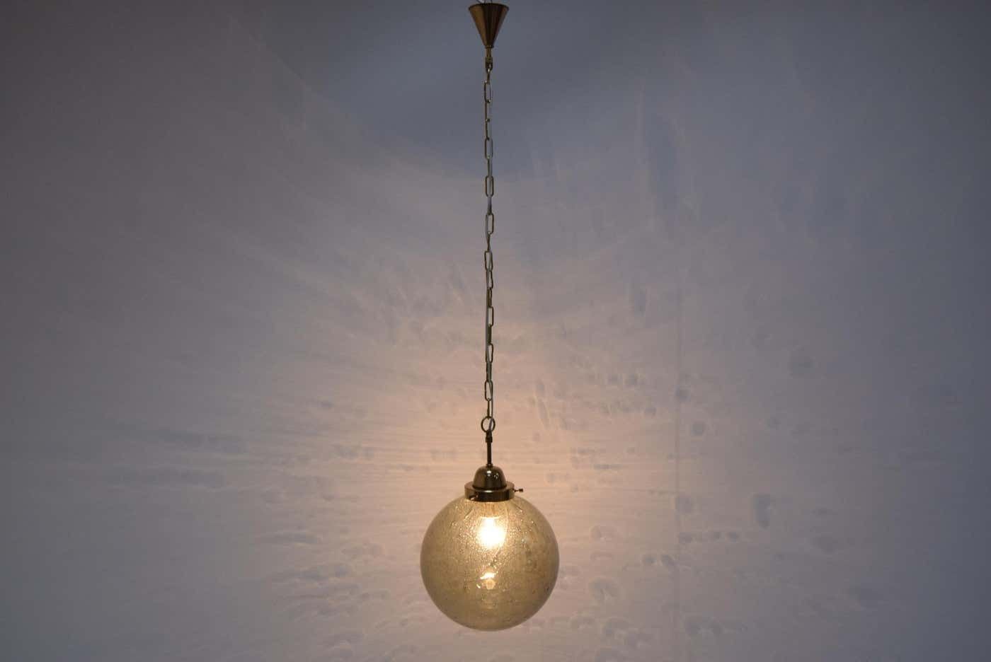 photo furniture Mid Century Glass Pendant, Kamenicky Senov, 1960's