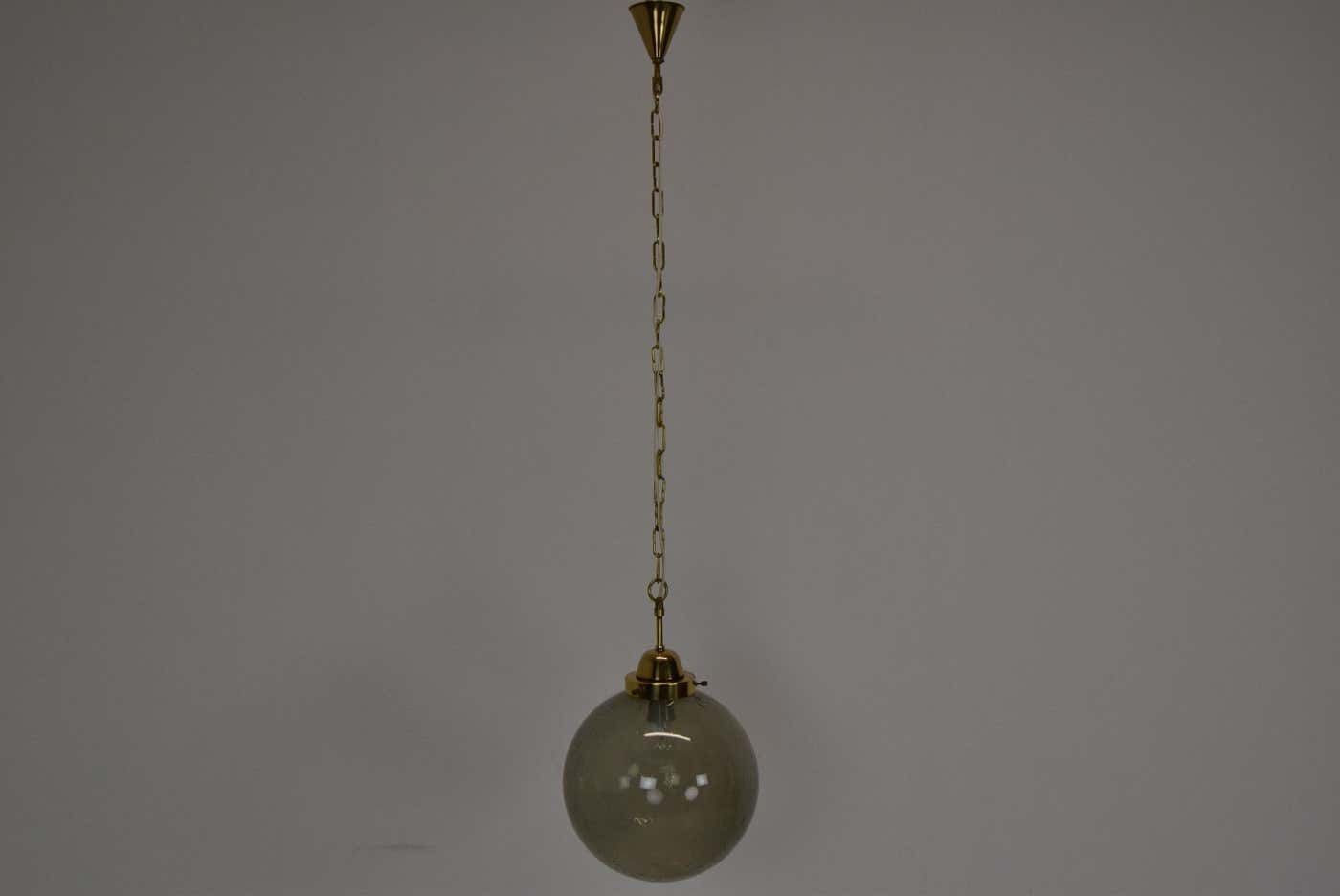 443.0 Mid Century Glass Pendant, Kamenicky Senov, 1960's photo