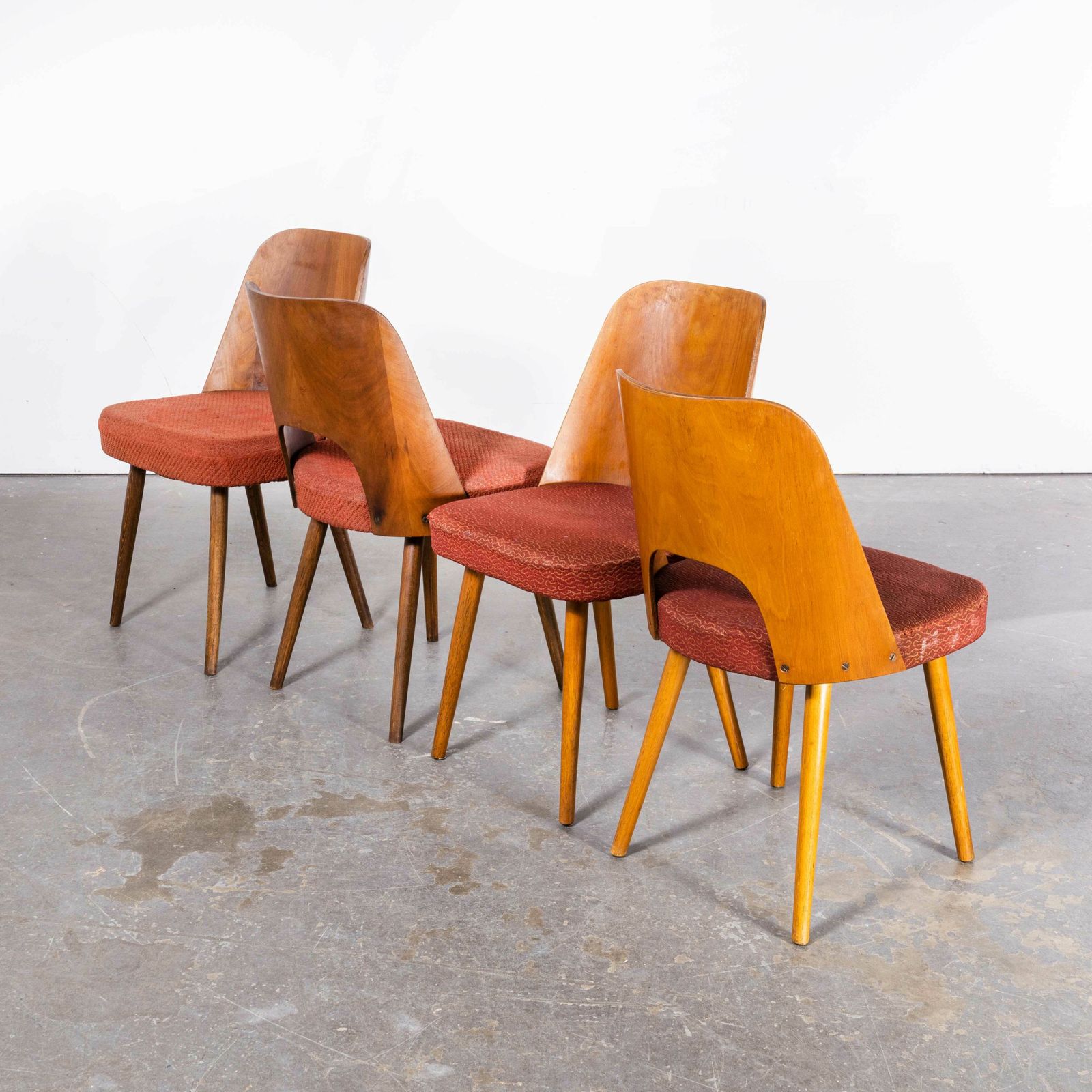 1960’s Set Of Four Upholstered Dining Chairs – Oswald Haerdtl photo for sale