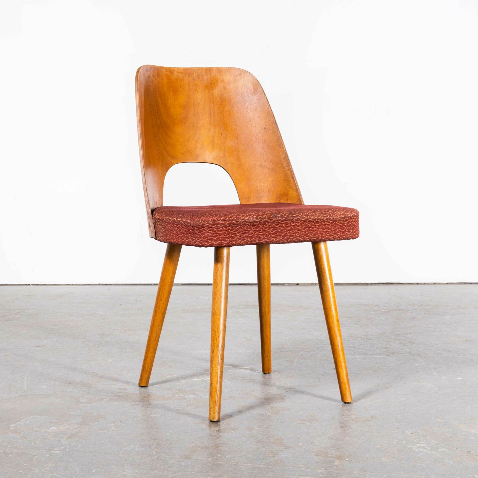 1960’s Set Of Four Upholstered Dining Chairs – Oswald Haerdtl photo vinterior