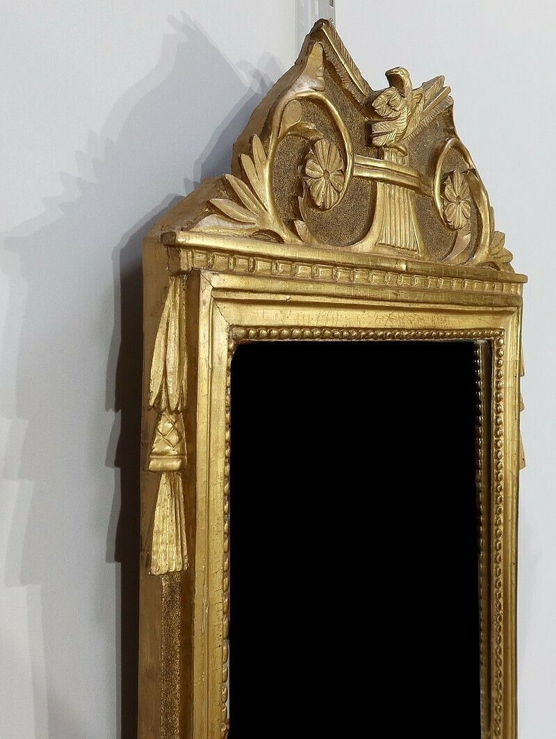 Mirror In Gilded Wood, Louis XVI Style, Early 20th Century photo vintage