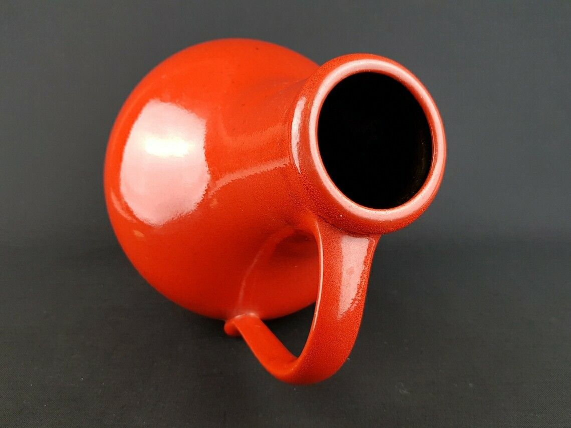Vintage Dumler Und Breiden Handled Red Vase 315 25 West German Pottery 1970s photo for sale