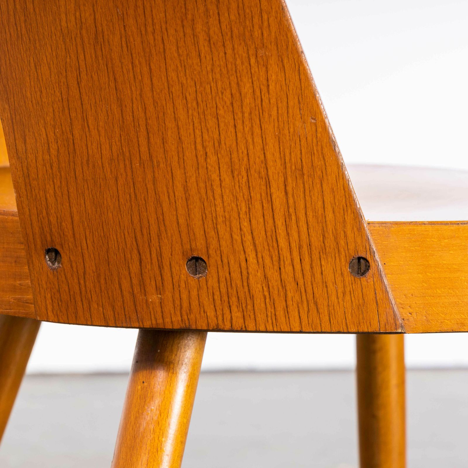 1950’s Honey Oak Side Chairs – Oswald Haerdtl Model 515 – Set Of Three photo furniture