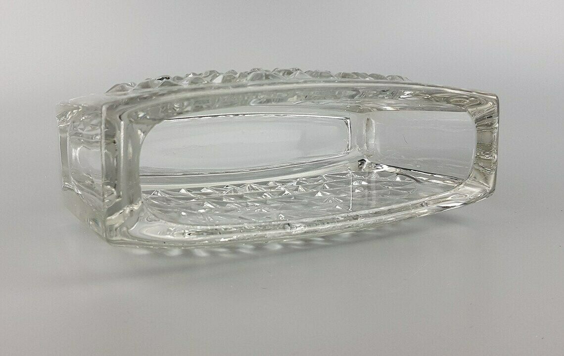 Vintage Rudolfova Glass Works Tsjechisch Sklo Vaas Jardinière Met Hobnailpatroon Door Rudolf Jurnikl Uit Tsjecho Slowakije, Ca. Jaren 1960–1980 photo 96.0