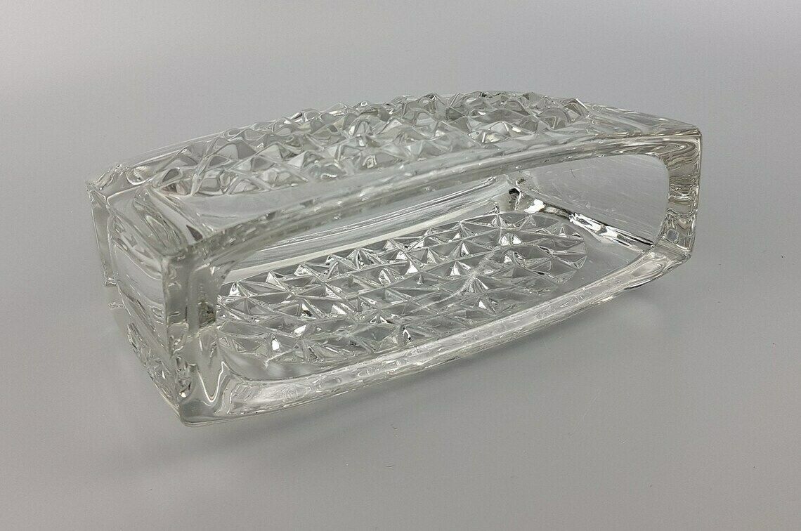 Vintage Rudolfova Glass Works Tsjechisch Sklo Vaas Jardinière Met Hobnailpatroon Door Rudolf Jurnikl Uit Tsjecho Slowakije, Ca. Jaren 1960–1980 photo vinterior