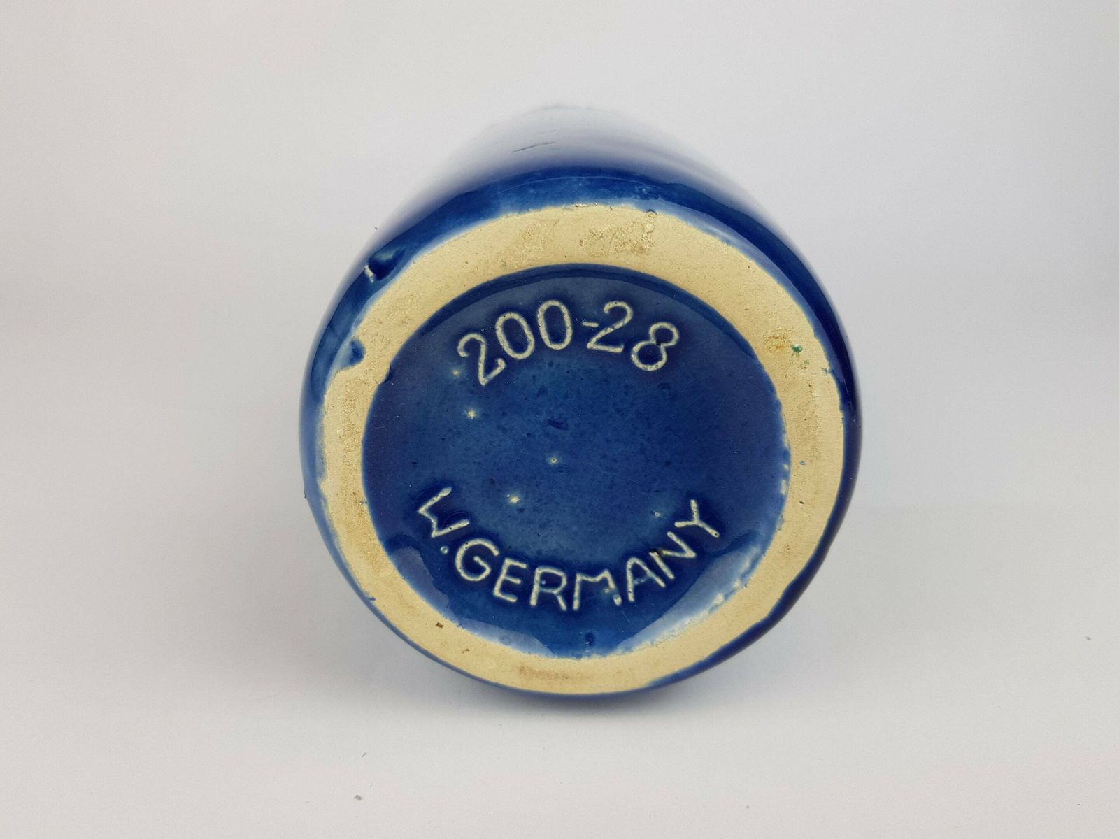 Vintage Scheurich Keramik Blue Fat Lava Vase 200 28 West German Pottery 1970s photo Home Decor