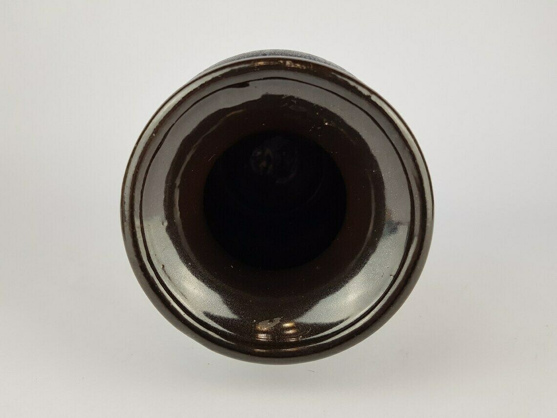 Vintage Blauw En Bruin Scheurich Keramik Fat Lava Vaas 202 24 West Duits Aardewerk Jaren 1960–1970 photo 53.0