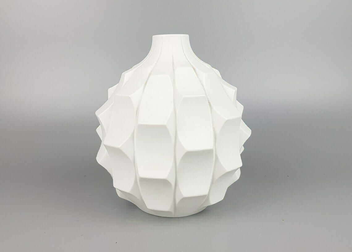 Vintage Hutschenreuther Porselein Op Art Artisjok Vaas Door Fuchs, Jaren 1960–70