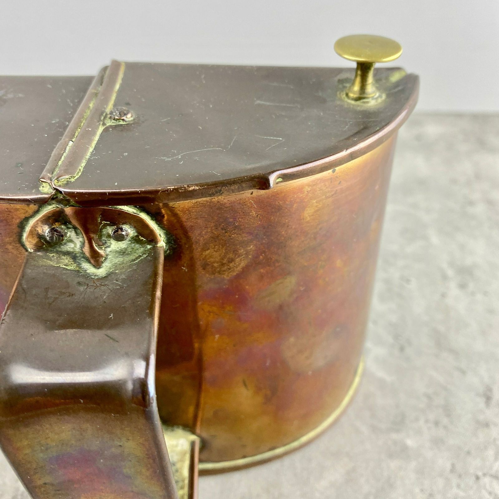 Victorian Copper Flat Back Barge Hot Water Carrier   Carriage Water Carrier photo buy