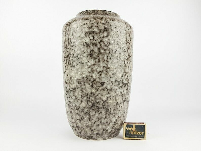 Vintage Scheurich Keramik Fat Lava Vaas 517 30 Met Tulpendecor, West Duits Aardewerk, Jaren 1970 photo furniture