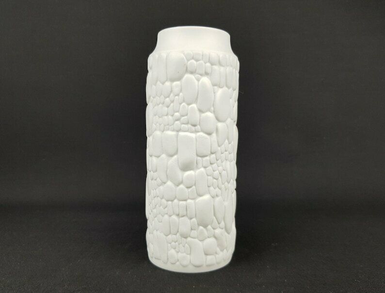 Vintage Ak Kaiser 3d Reliëfvaas 251 17 Met Krokodil /Reptieldecor – West German Pottery, Jaren 1970