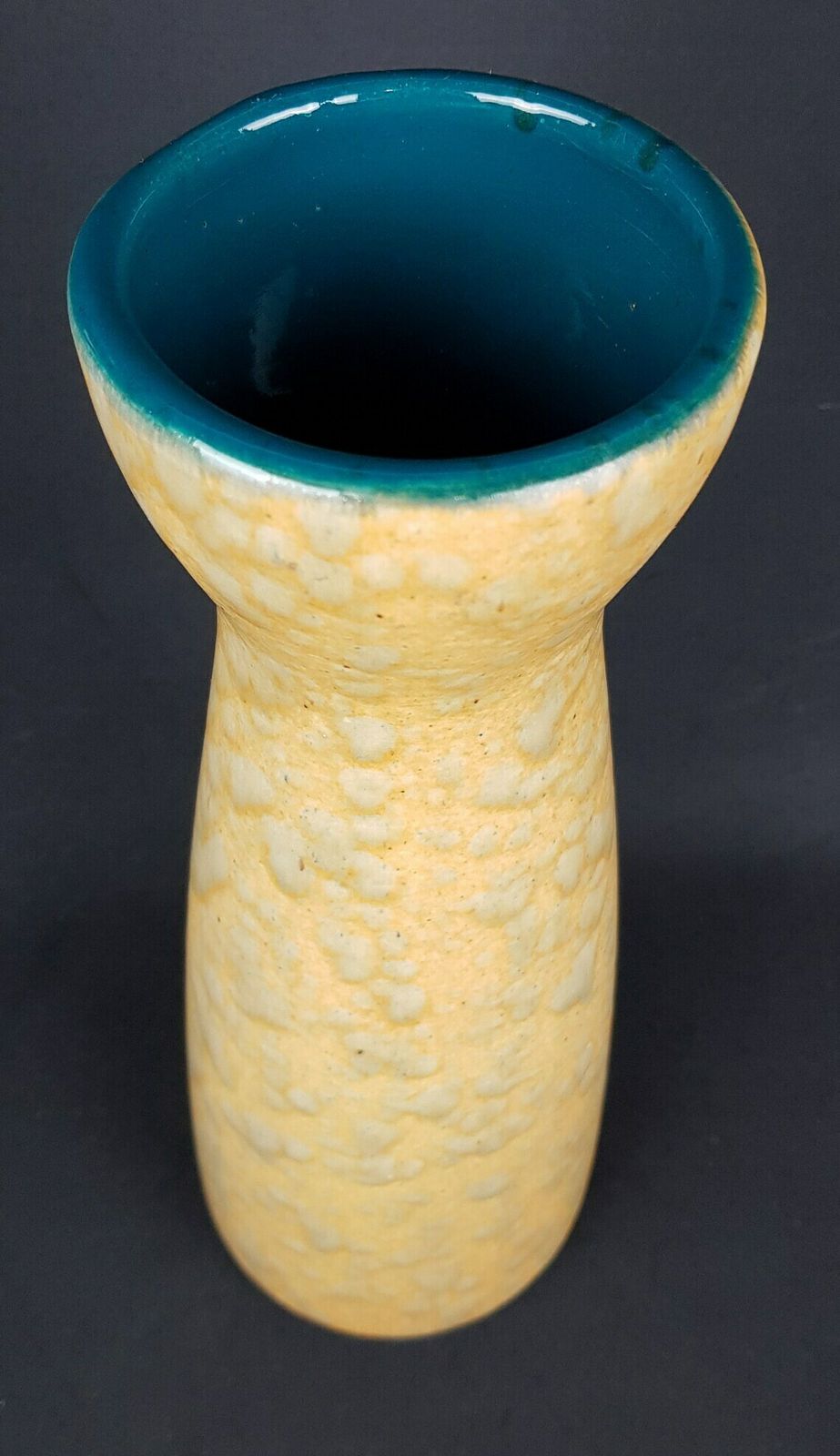 Vintage 1970s Scheurich Keramik Yellow Fat Lava Diabolo Vase 520 32 West German Pottery photo for sale