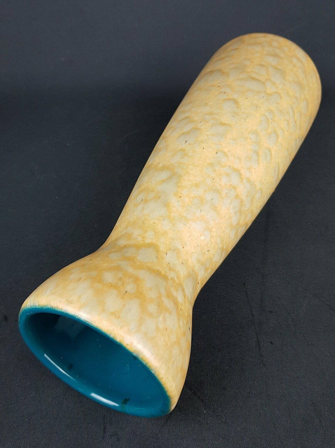 Vintage 1970s Scheurich Keramik Yellow Fat Lava Diabolo Vase 520 32 West German Pottery photo vinterior