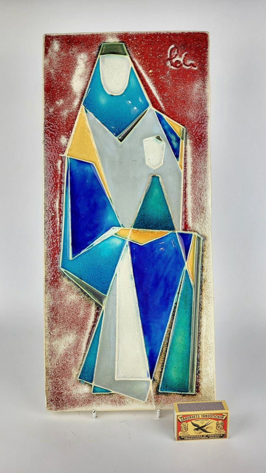 Vintage Schaffenacker Atelier Studio Art Wall Plate With Madonna Decor By Helmut Schaffenacker West German Pottery 1950s photo furniture