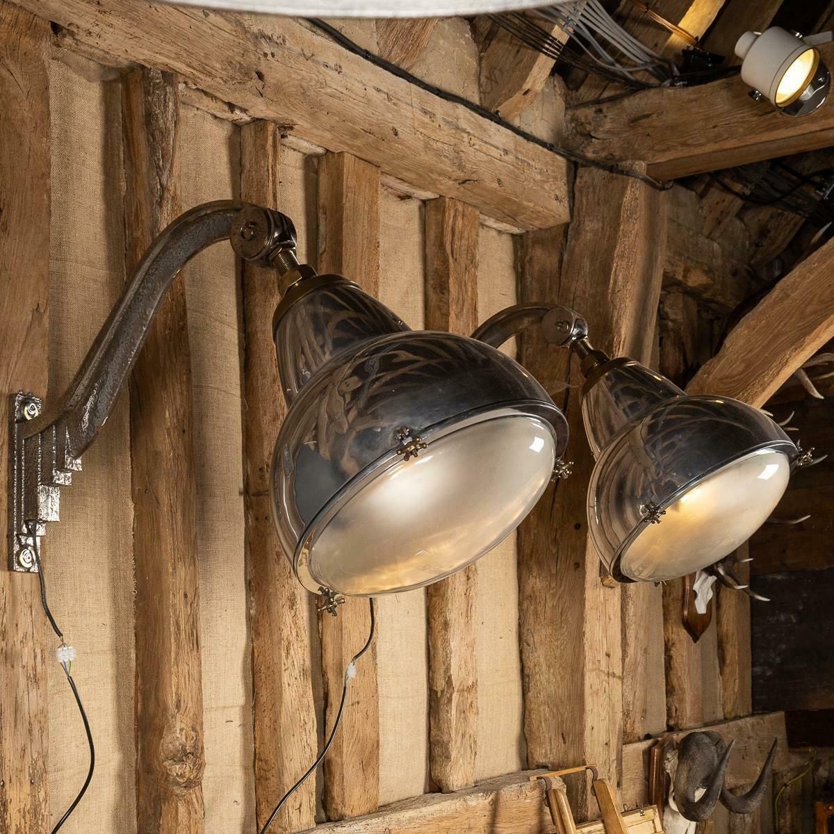 20th Century Dutch Pair Of Polished Metal Outdoor Lamps, C.1920 photo 2995.0