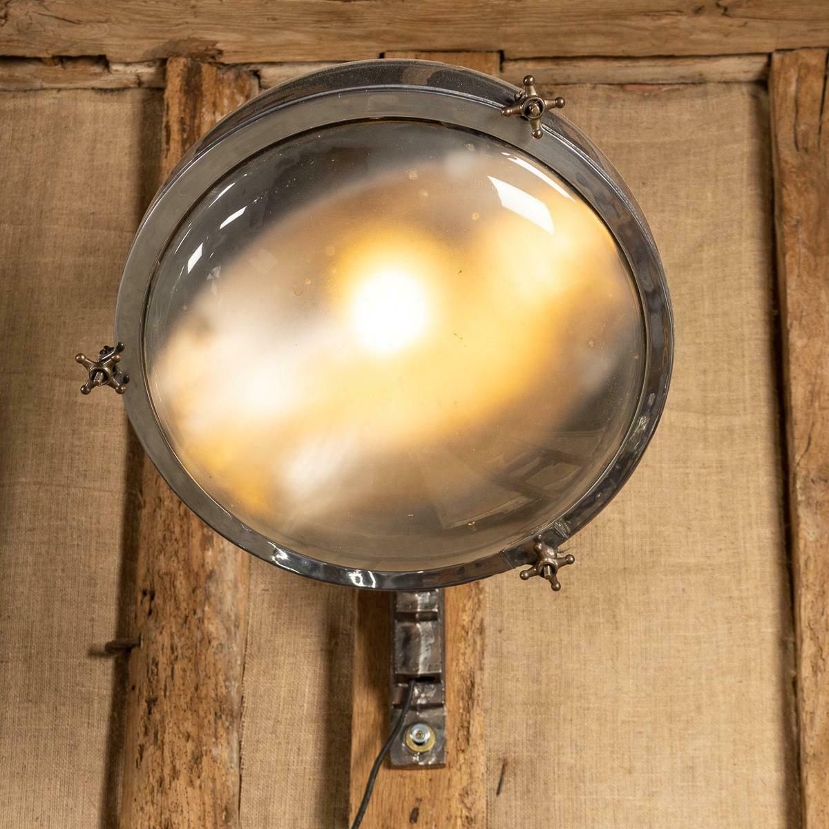 20th Century Dutch Pair Of Polished Metal Outdoor Lamps, C.1920 photo vinterior