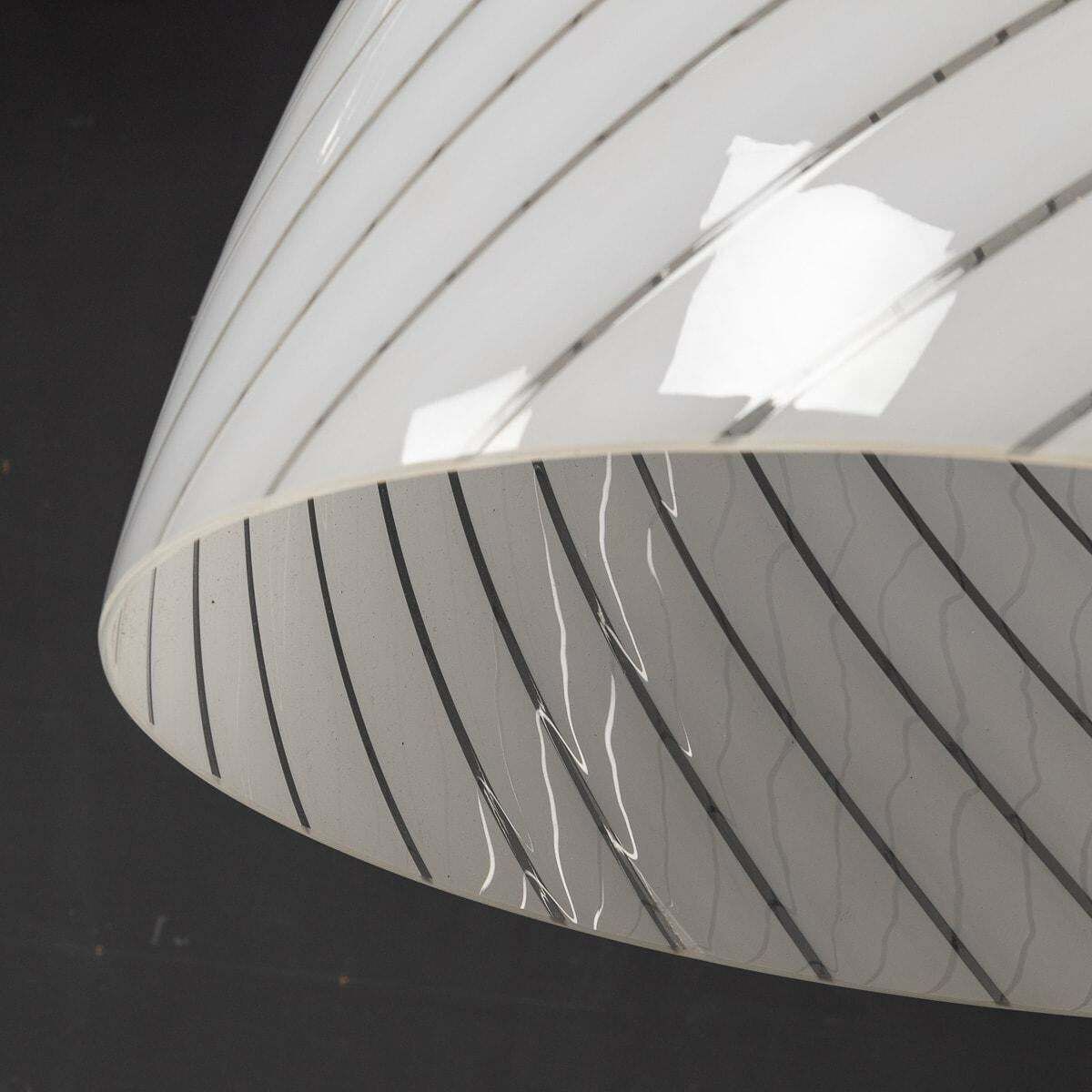 20th Century Italian Murano Glass Swirl Bowl Pendant Light By Avmazzega, C.1970 photo buy