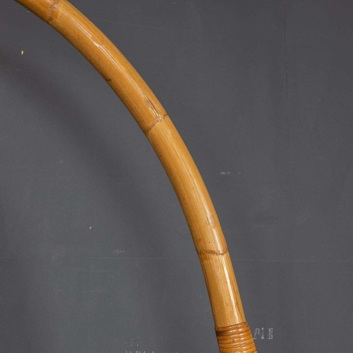 20th Century Italian Bamboo Arc Floor Lamp By Vivai Del Sud, C.1970 photo furniture