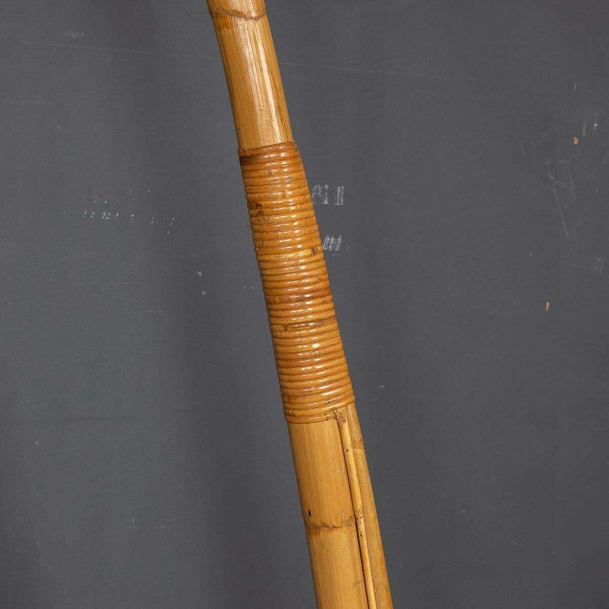 20th Century Italian Bamboo Arc Floor Lamp By Vivai Del Sud, C.1970 photo for sale