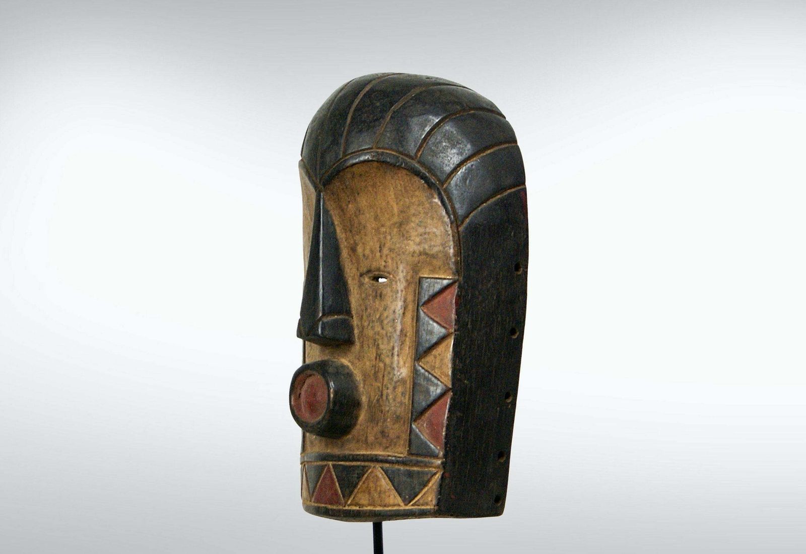 Antique African Drc Ethnic Bira Tribal Mask Wall Hanging photo for sale