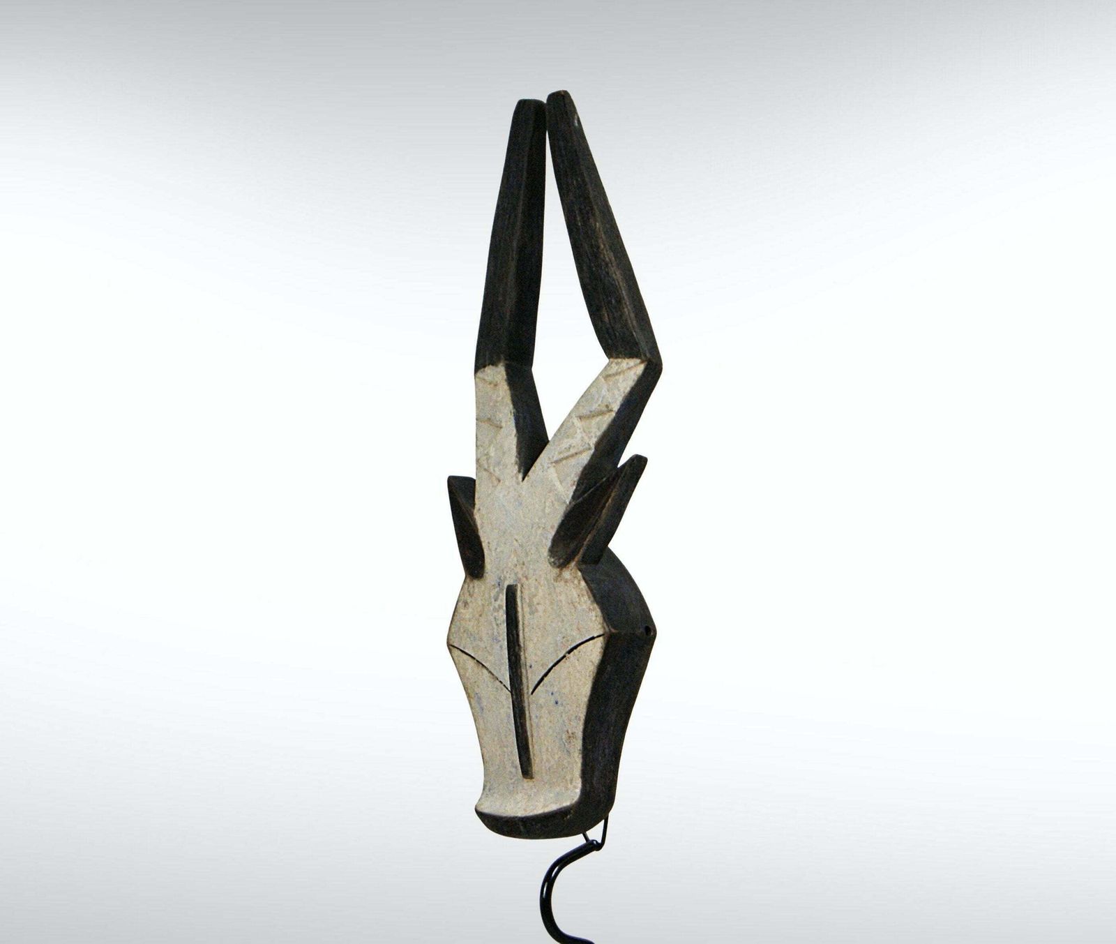 Antique African Gabon Ekuk Kwele Tribal Antelope Mask Wall Hanging photo furniture