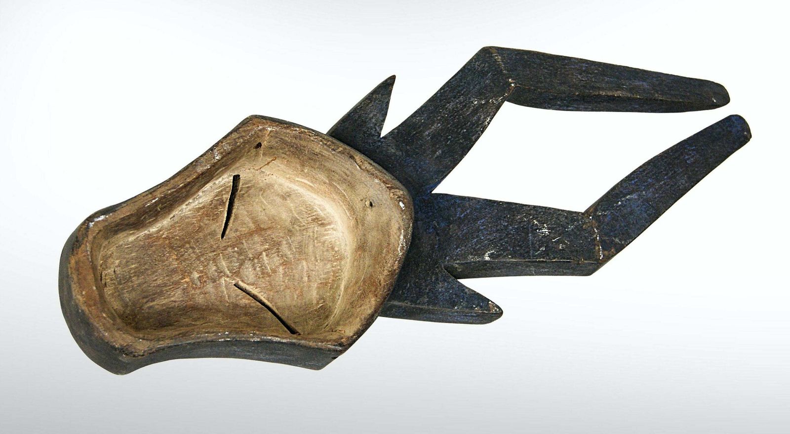 Antique African Gabon Ekuk Kwele Tribal Antelope Mask Wall Hanging photo 289.0