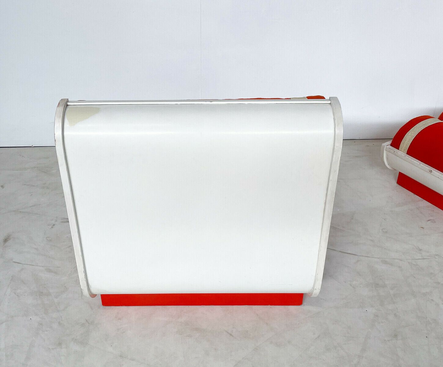 photo furniture Pair Of Red Italian Mid Century Modern Armchairs