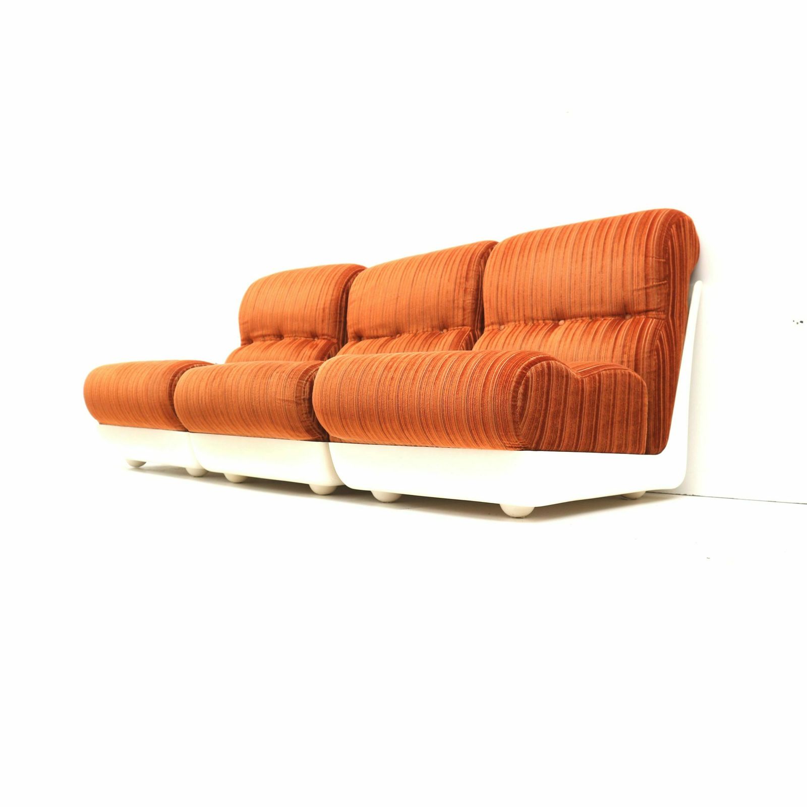 Vintage Space Age Element Modular Sofa / 3 Seater Sofa / Armchairs From The 1970s