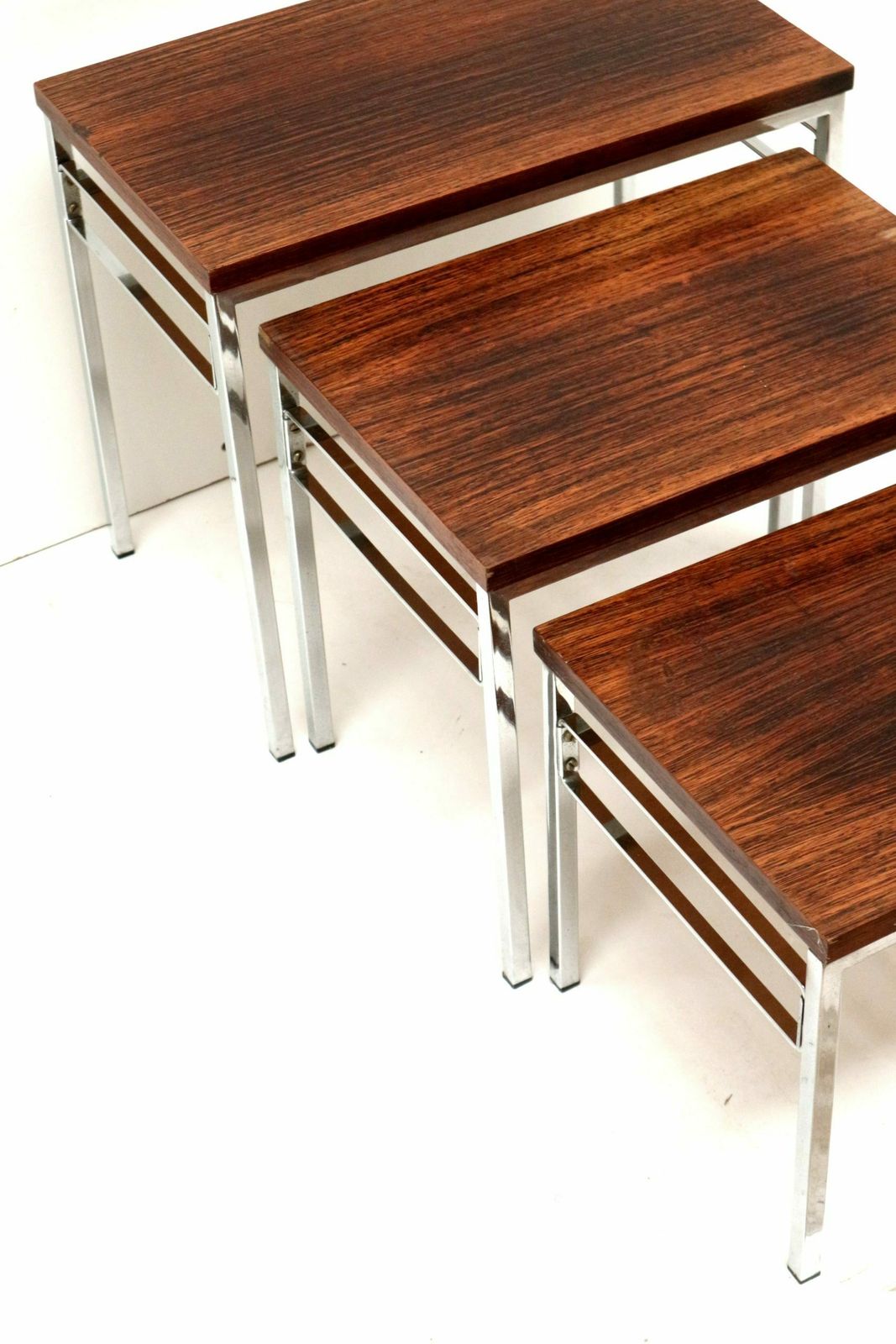 Vintage Mini Set / Set Of 3 Side Tables Made Of Rosewood From The 1960s photo vintage