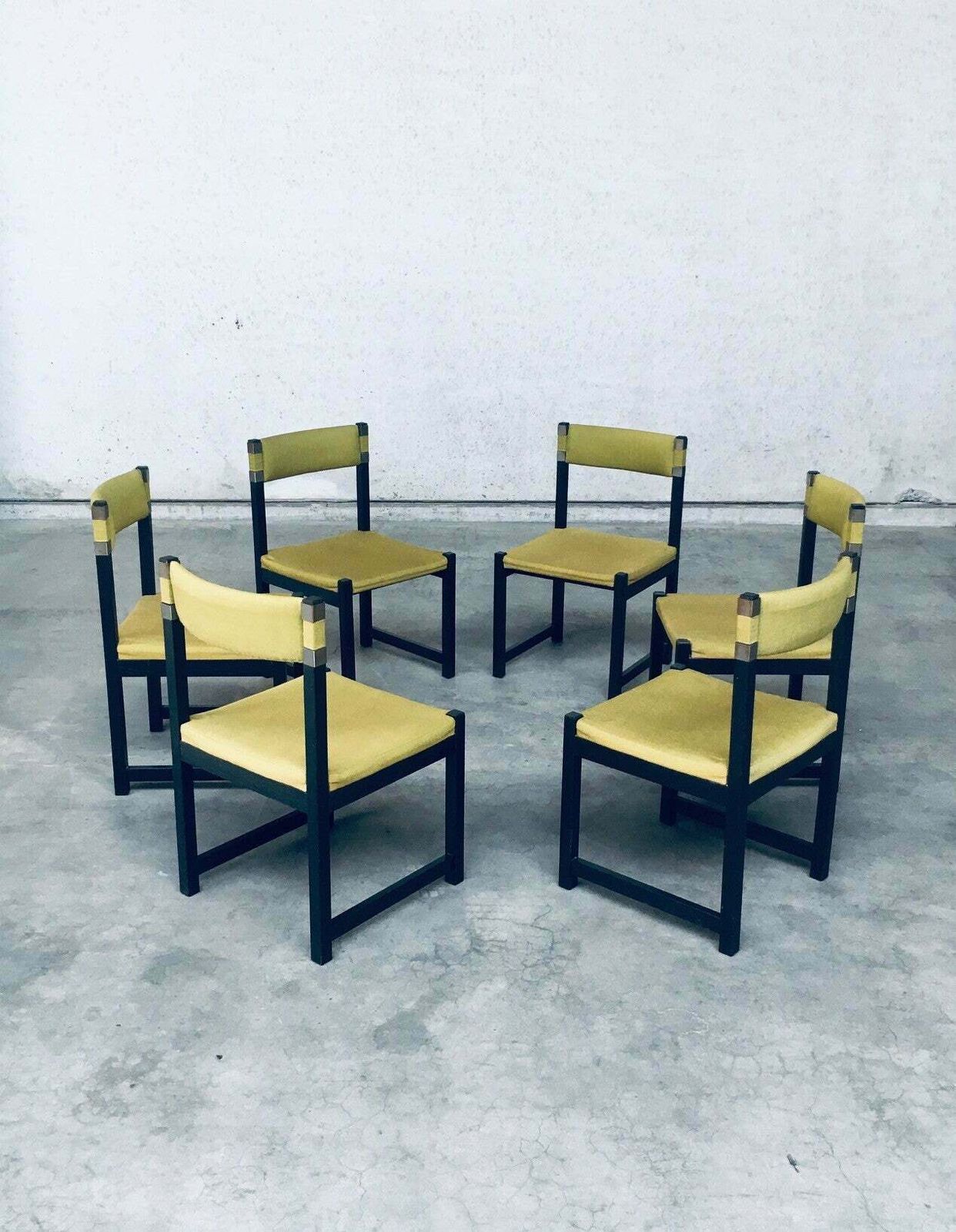 Midcentury Modern Design Dining Chair Set By J. Batenburg For Mi  Belgium 1969