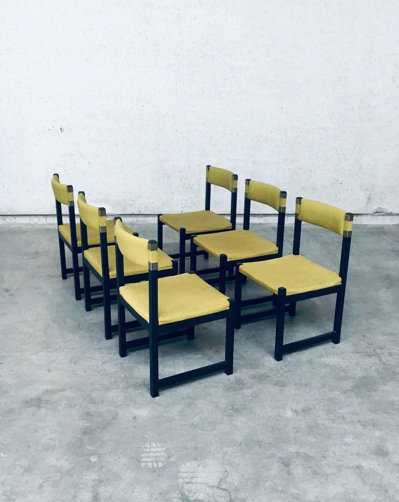 Midcentury Modern Design Dining Chair Set By J. Batenburg For Mi  Belgium 1969 photo for sale
