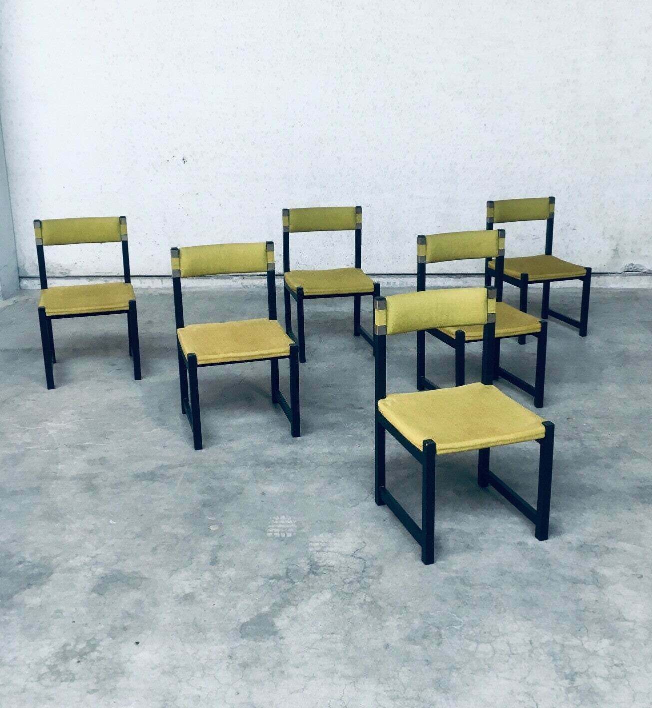 Midcentury Modern Design Dining Chair Set By J. Batenburg For Mi  Belgium 1969 photo 3200.0