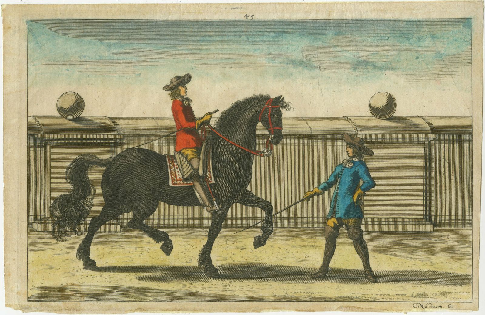 Set Of 2 Antique Horse Riding Prints photo for sale