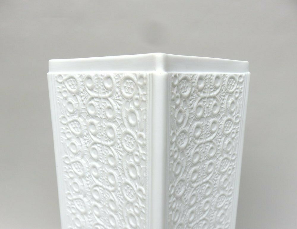 Op Art Floor Vase In Biscuit Porcelain From Schumann Arzberg, Bavaria, Germany, 1970s photo buy
