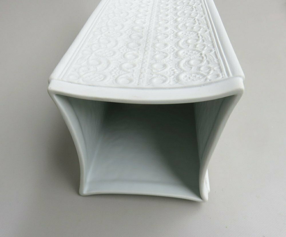 photo for sale Op Art Floor Vase In Biscuit Porcelain From Schumann Arzberg, Bavaria, Germany, 1970s