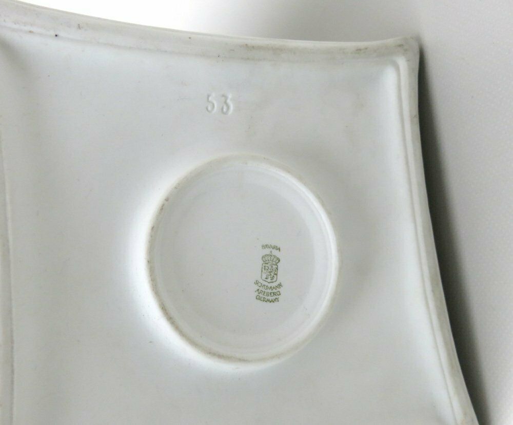 photo vintage Op Art Floor Vase In Biscuit Porcelain From Schumann Arzberg, Bavaria, Germany, 1970s