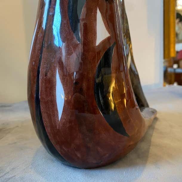 Home Decor 1970s Modernist Hand Painted Ceramic Sicilian Vase By Garofalo photo