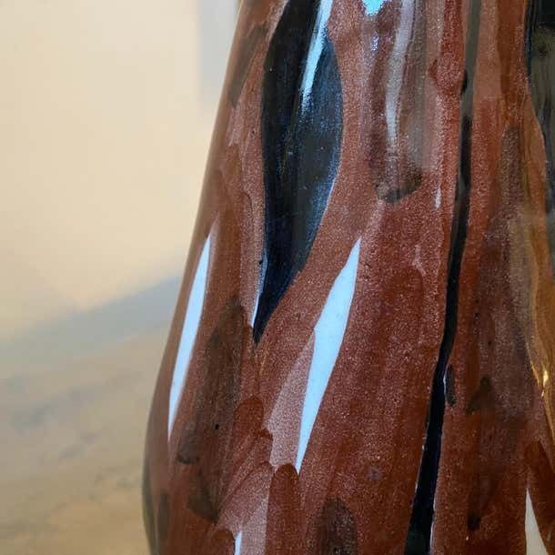 439.0 1970s Modernist Hand Painted Ceramic Sicilian Vase By Garofalo photo