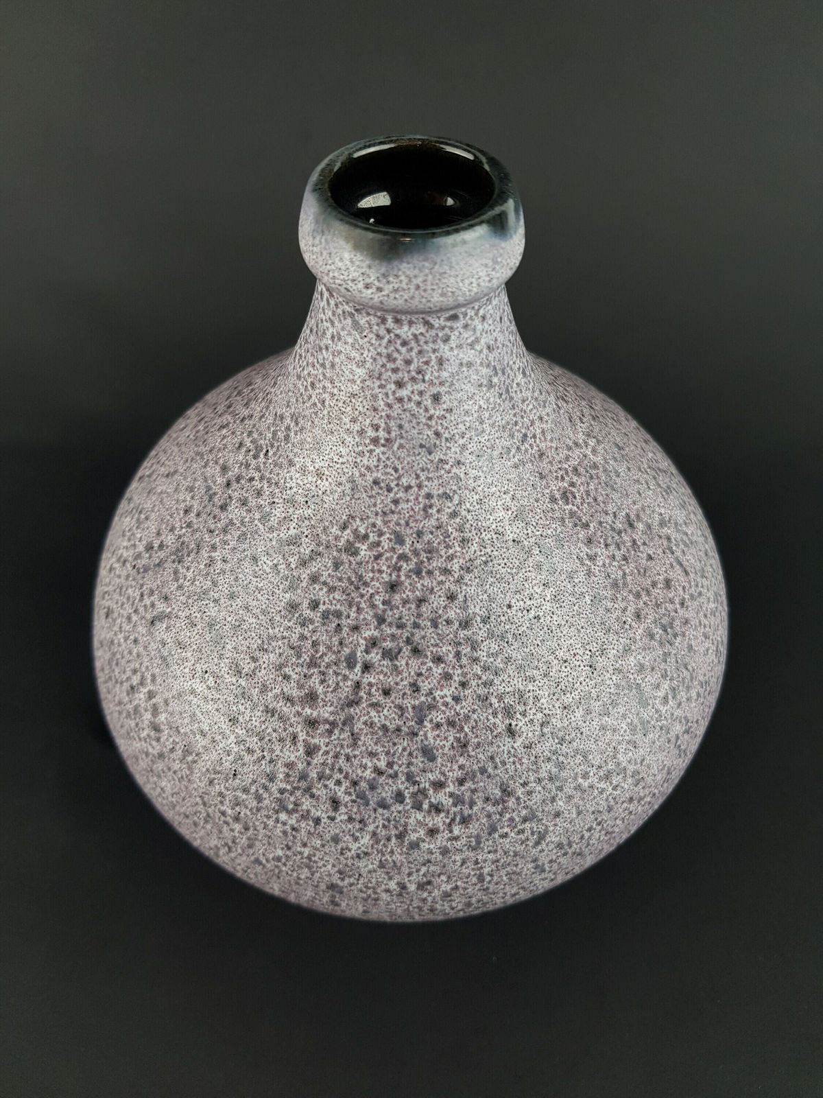 Vintage Gramann Römhild Topferei Studio Art Pottery Speckled Pink Vase East German Pottery 1960s photo for sale