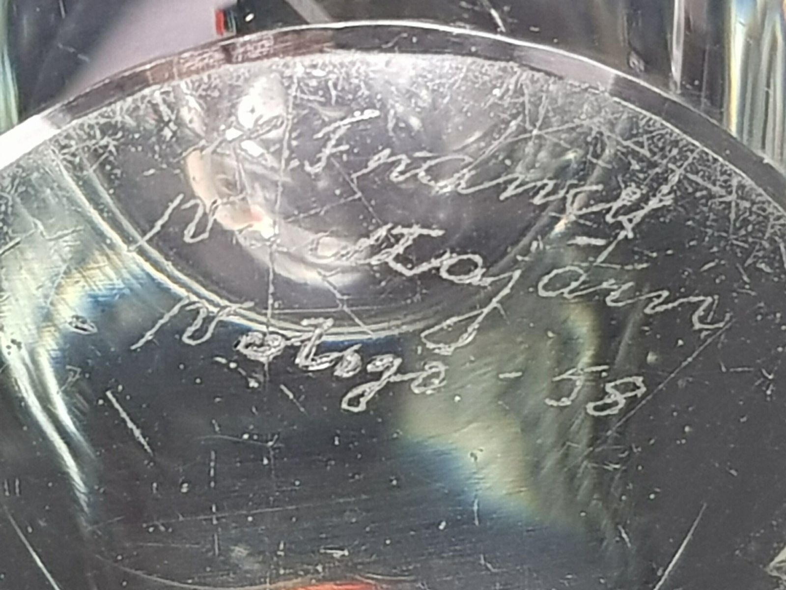 Vintage Signed Nuutajärvi Notsjö Glass Vase By K. Franck Finland Scandinavia 1958s photo vinterior
