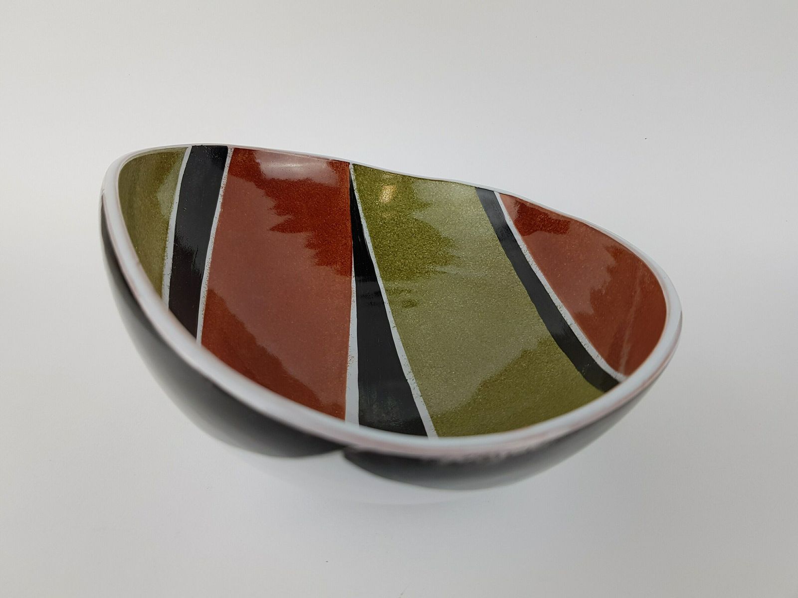 Vintage Krosselbach Bowl By Clare Zange And Karl Heinz Loffler No. 143 West German Pottery 1955s photo 161.0